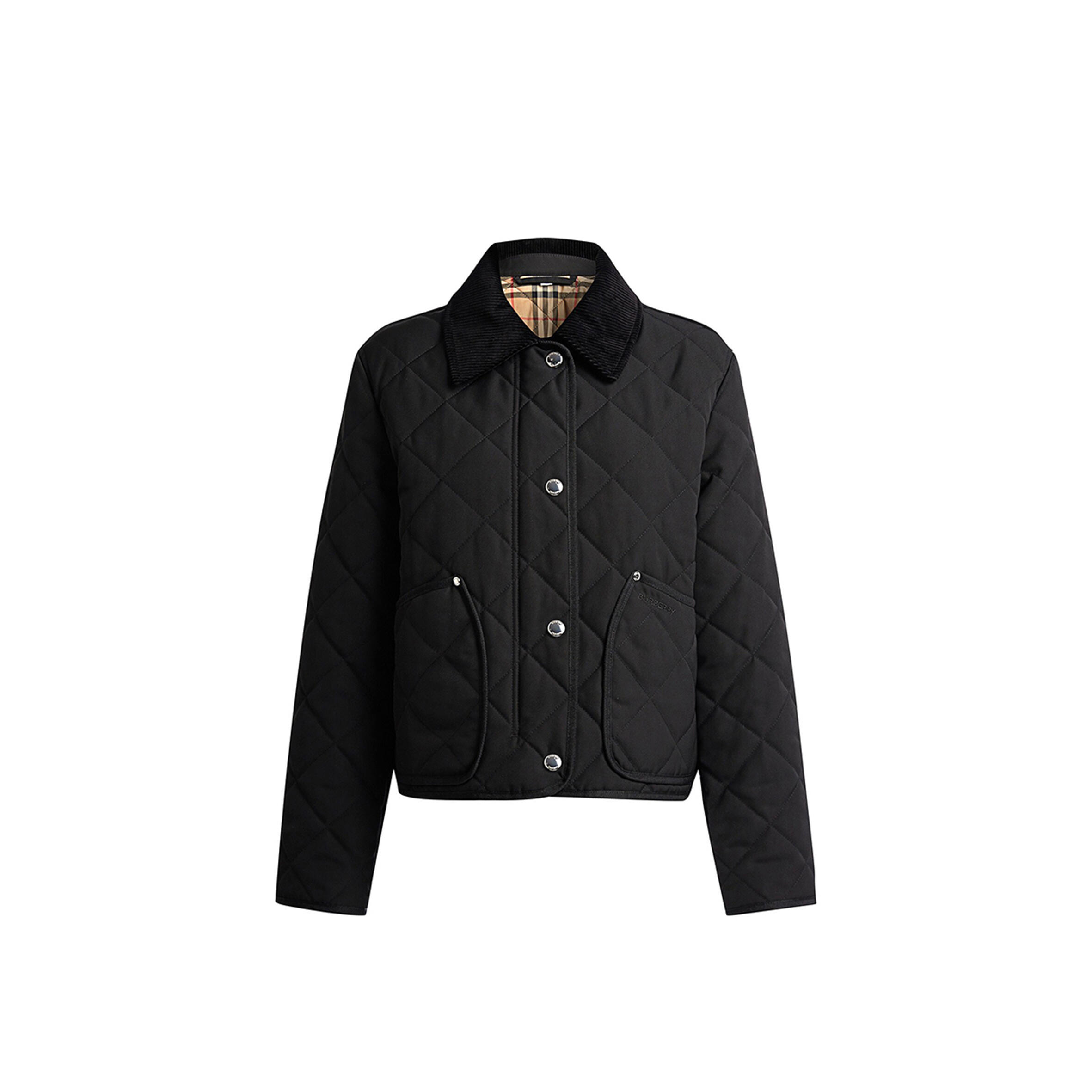 BURBERRY CORDUROY-TRIMMED QUILTED SHELL JACKET 8078519